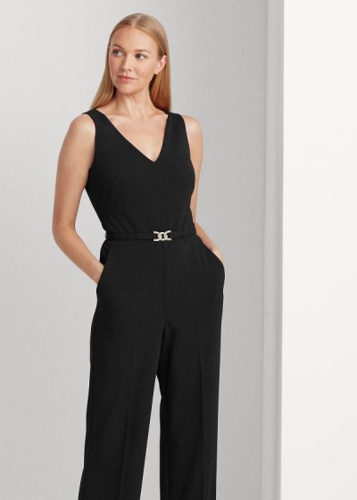 Jumpsuits Ralph Lauren Mujer Negros - Belted Jersey - TUXHL1058